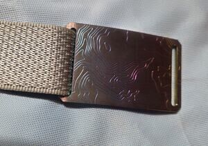 Grip6 Titanium Laser Etched Topographic Belt.